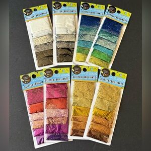 8-Packs Assorted Craft Glitters for Scrapbooking Arts & Craft Projects BRAND NEW
